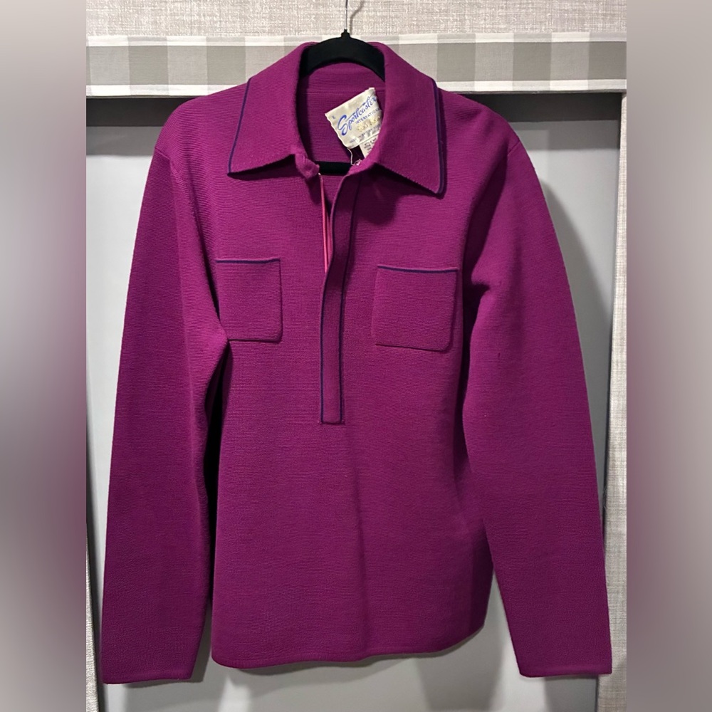 Sportscaster International Men’s  Track II Ski Jacket Maroon Wine Vintage “Read”